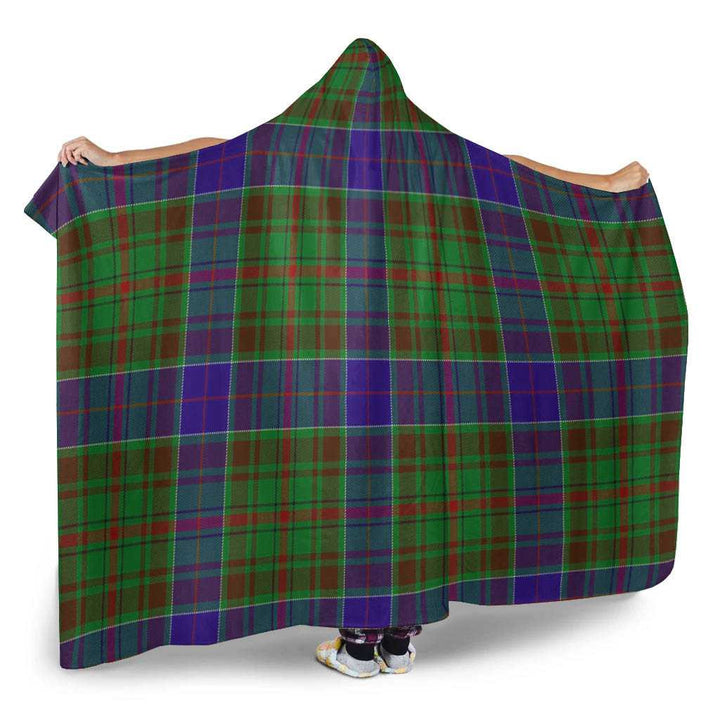 Scottish Adam Clan Tartan Hooded Blanket Tartan Plaid 2