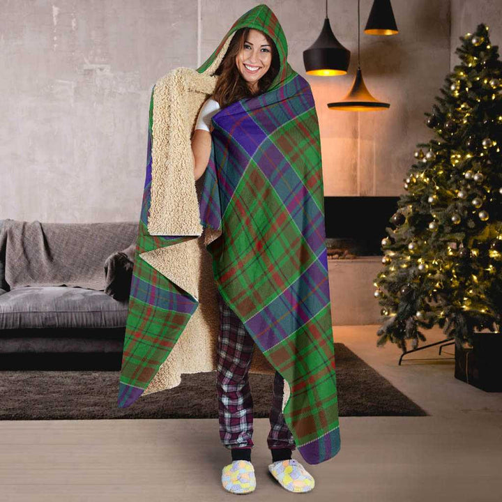 Scottish Adam Clan Tartan Hooded Blanket Tartan Plaid 6