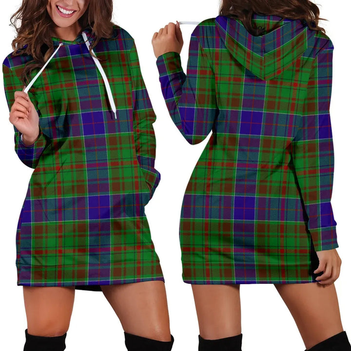 Scottish Adam Clan Tartan Hoodie Dress