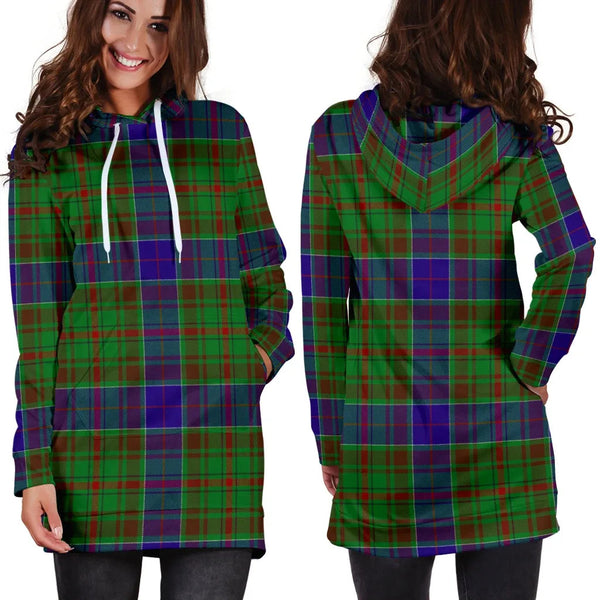 Scottish Adam Clan Tartan Hoodie Dress