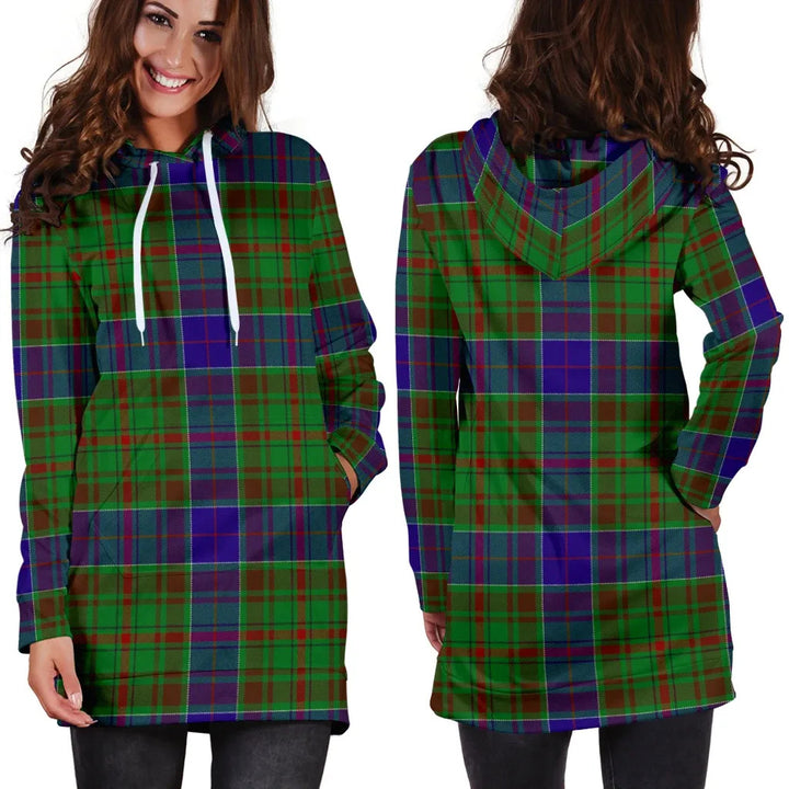 Scottish Adam Clan Tartan Hoodie Dress