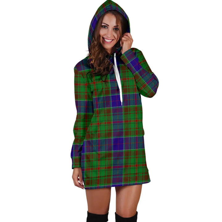 Scottish Adam Clan Tartan Hoodie Dress