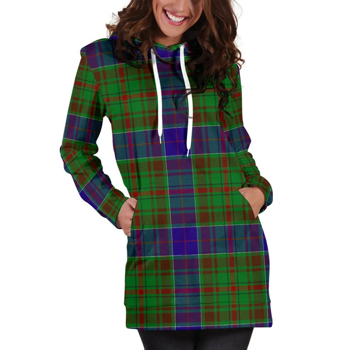 Scottish Adam Clan Tartan Hoodie Dress