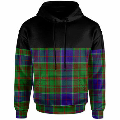 Scottish Adam Clan Tartan Hoodie - Horizontal Style Front Side Tartan Plaid