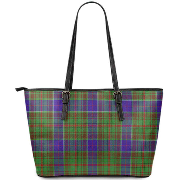 Scottish Adam Clan Tartan Leather Tote Tartan Plaid