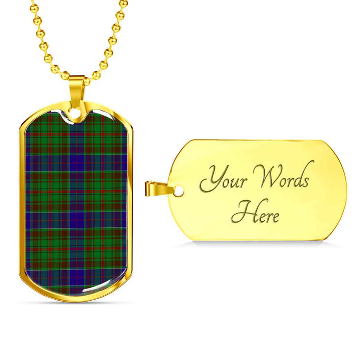 Scottish Adam Clan Tartan Military Dog Tag Necklace Tartan Plaid 4