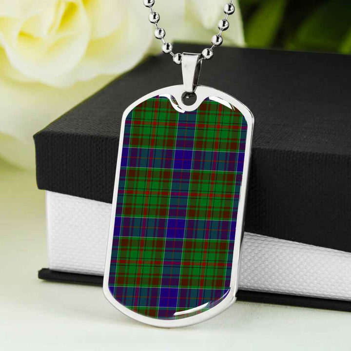 Scottish Adam Clan Tartan Military Dog Tag Necklace Tartan Plaid 5