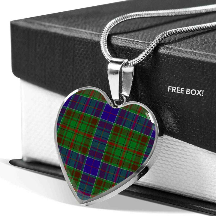 Scottish Adam Clan Tartan Necklace Heart Tartan Plaid 5