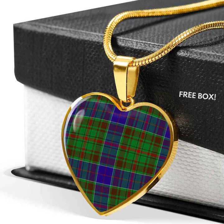 Scottish Adam Clan Tartan Necklace Heart Tartan Plaid 6