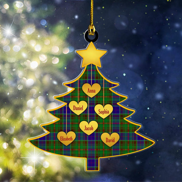 Scottish Adam Clan Tartan Ornament Custom Family Christmas Tree Tartan Plaid 1