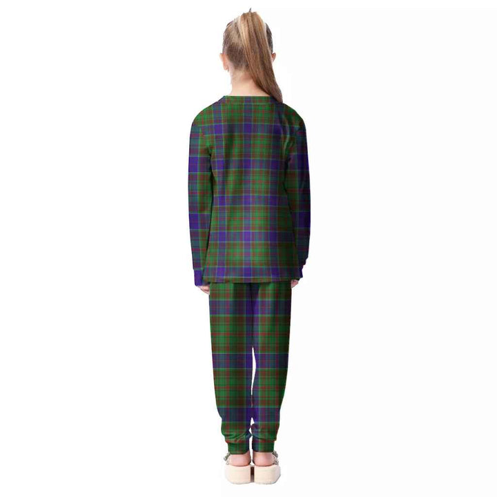 Scottish Adam Clan Tartan Pajama Set Kid Back Side Tartan Plaid