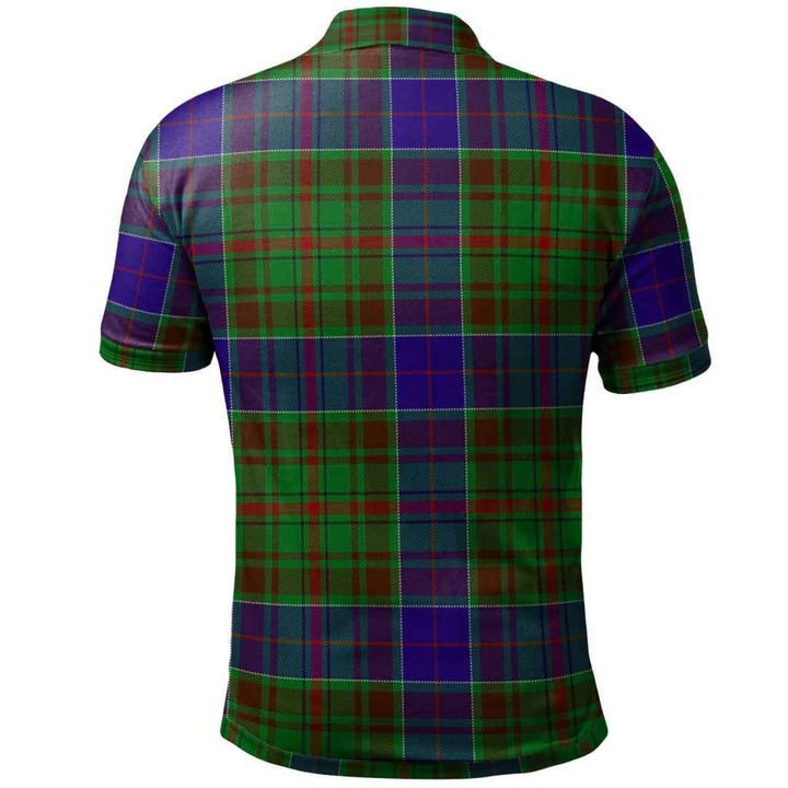 Scottish Adam Clan Tartan Polo Shirt Back Side Tartan Plaid