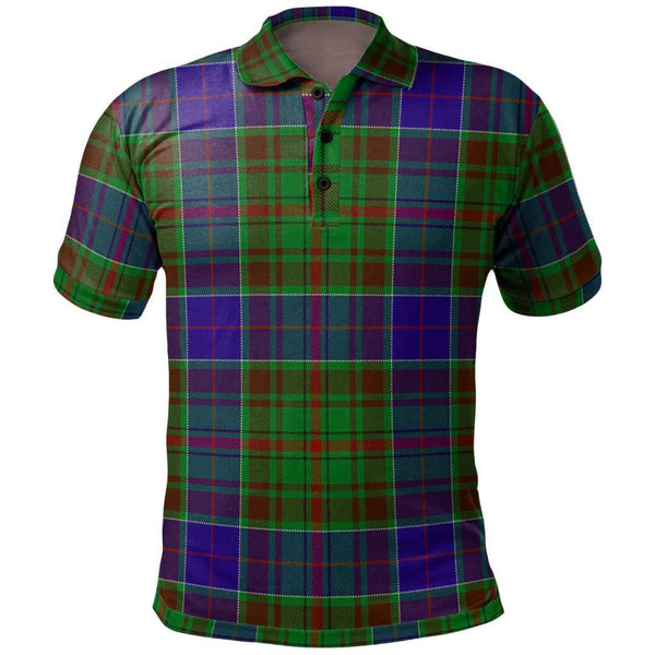 Scottish Adam Clan Tartan Polo Shirt Front Side Tartan Plaid