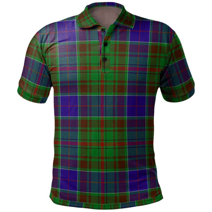 Scottish Adam Clan Tartan Polo Shirt Front Side Tartan Plaid