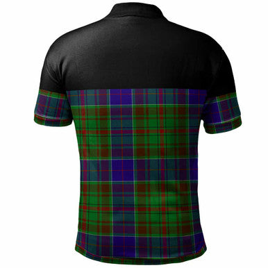 Scottish Adam Clan Tartan Polo Shirt - Horizontal Style Back Side Tartan Plaid