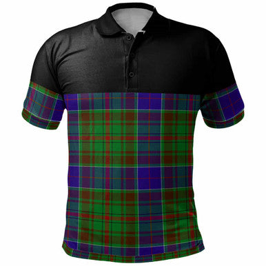 Scottish Adam Clan Tartan Polo Shirt - Horizontal Style Front Side Tartan Plaid