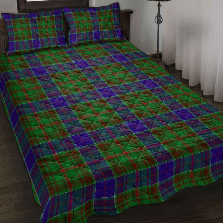 Scottish Adam Clan Tartan Quilt Bed Set Tartan Plaid 2