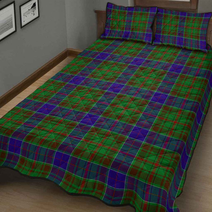 Scottish Adam Clan Tartan Quilt Bed Set Tartan Plaid 3