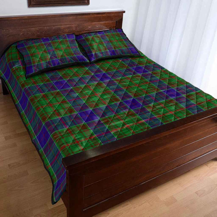 Scottish Adam Clan Tartan Quilt Bed Set Tartan Plaid 4