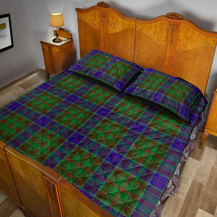 Scottish Adam Clan Tartan Quilt Bed Set Tartan Plaid 5