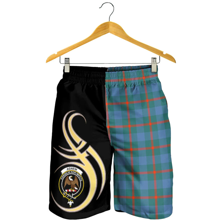 Scottish Agnew Ancient Clan Crest Tartan Believe in Me Men's Shorts