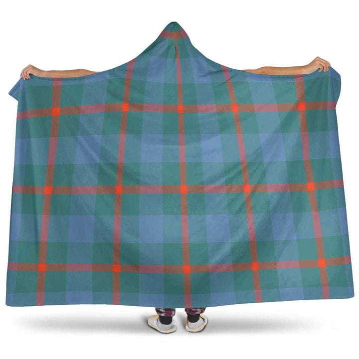 Scottish Agnew Ancient Clan Tartan Hooded Blanket Tartan Plaid 1