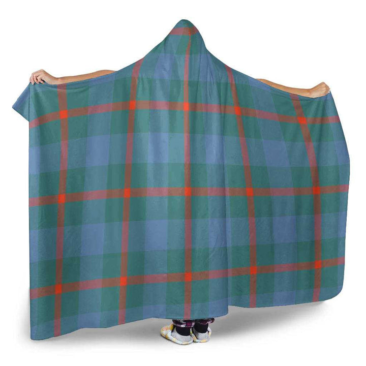 Scottish Agnew Ancient Clan Tartan Hooded Blanket Tartan Plaid 2