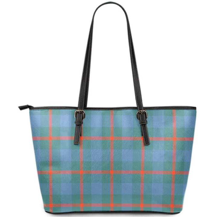 Scottish Agnew Ancient Clan Tartan Leather Tote Tartan Plaid