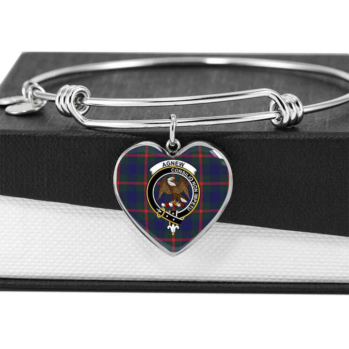 Scottish Agnew Clan Crest Tartan Bangle Heart Tartan Plaid 5