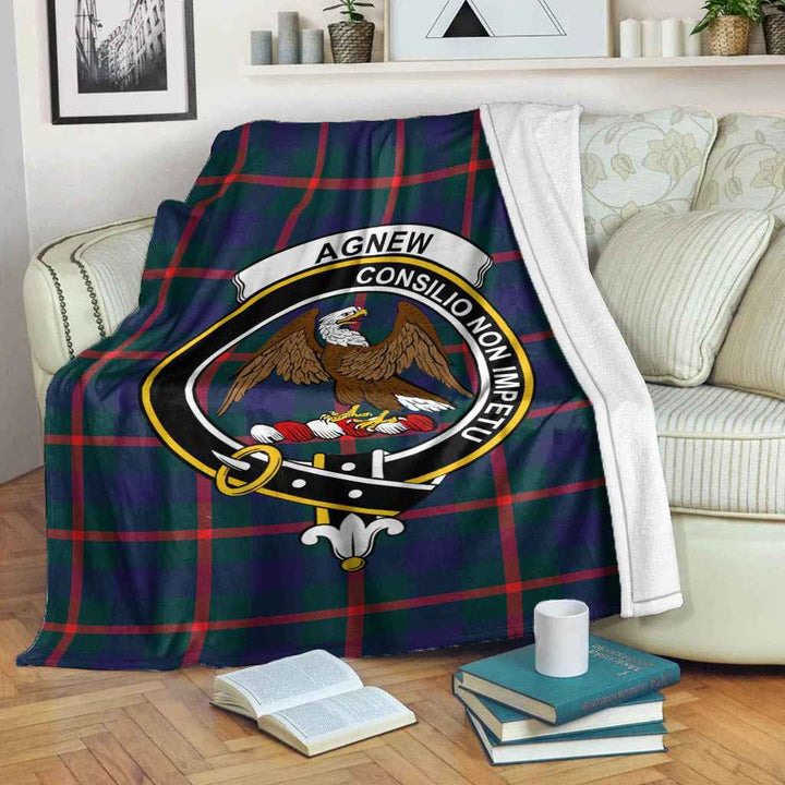Scottish Agnew Clan Crest Tartan Blanket Tartan Plaid 2