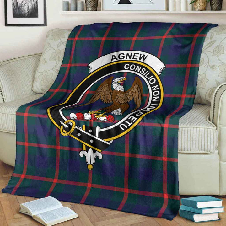 Scottish Agnew Clan Crest Tartan Blanket Tartan Plaid 3