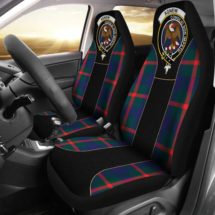 Scottish Agnew Clan Crest Tartan Car Seat Covers - Special Style 1