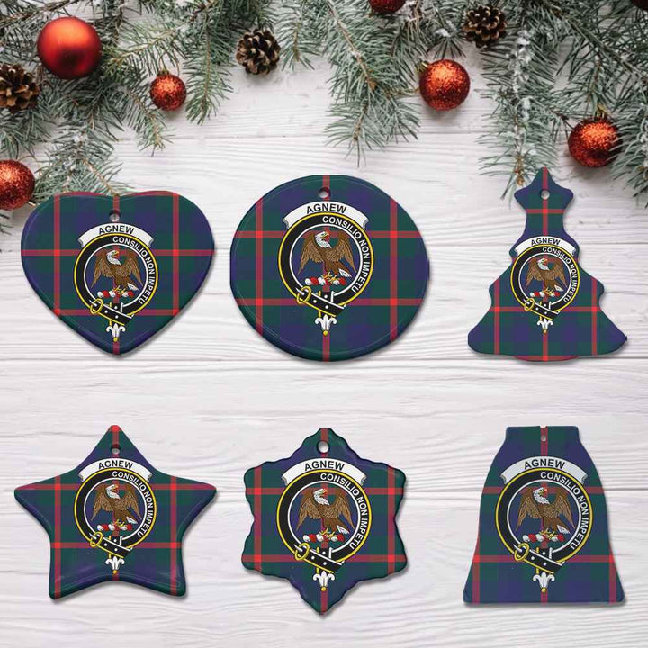 Scottish Agnew Clan Crest Tartan Ceramic Ornament All Tartan Plaid