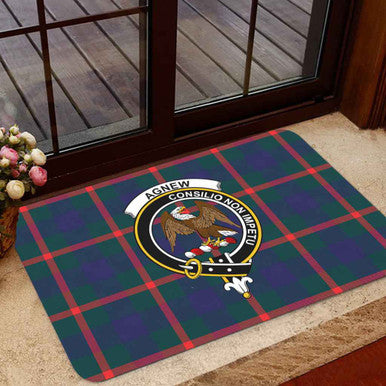 Scottish Agnew Clan Crest Tartan Door Mat Tartan Plaid 1