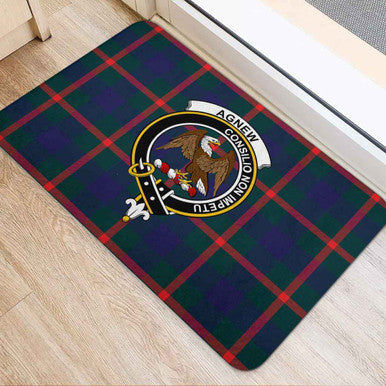 Scottish Agnew Clan Crest Tartan Door Mat Tartan Plaid 2