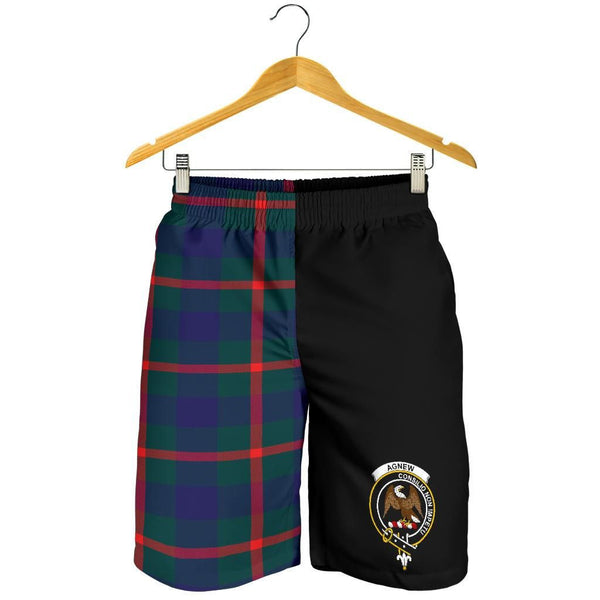 Scottish Agnew Clan Crest Tartan Half of Me Men's Shorts