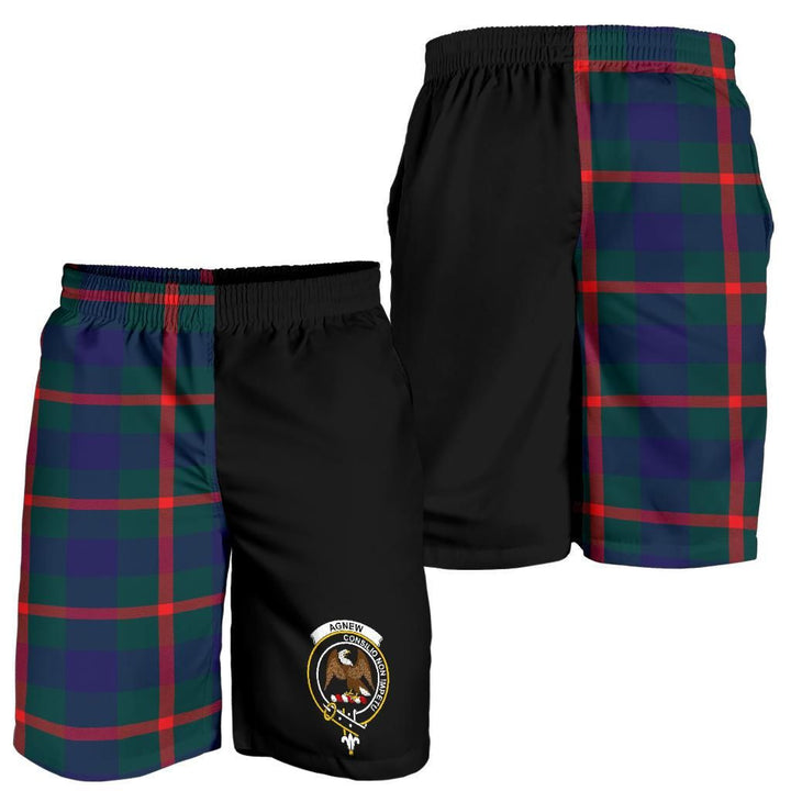 Scottish Agnew Clan Crest Tartan Half of Me Men's Shorts