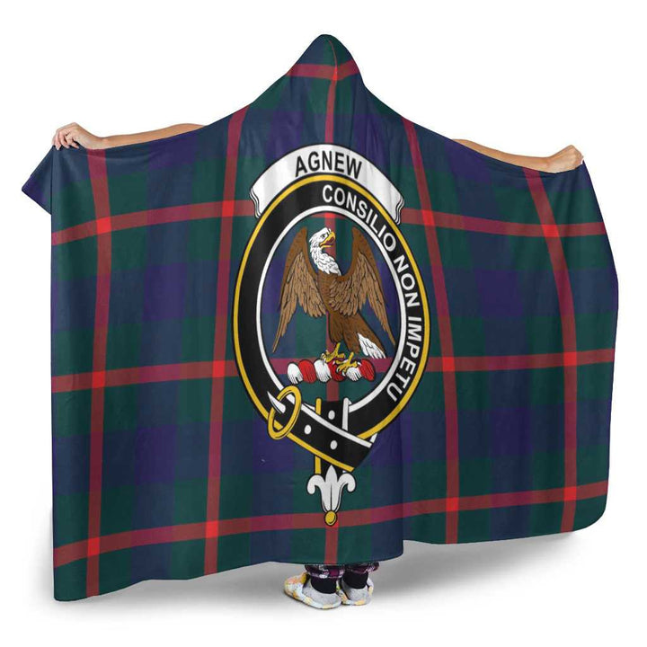 Scottish Agnew Clan Crest Tartan Hooded Blanket Tartan Plaid 2