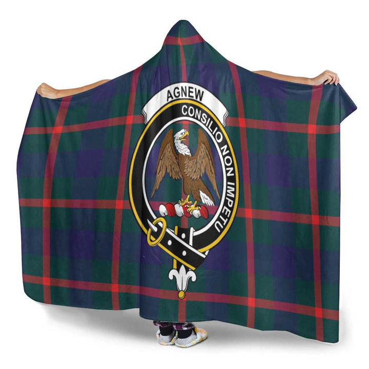 Scottish Agnew Clan Crest Tartan Hooded Blanket Tartan Plaid 3