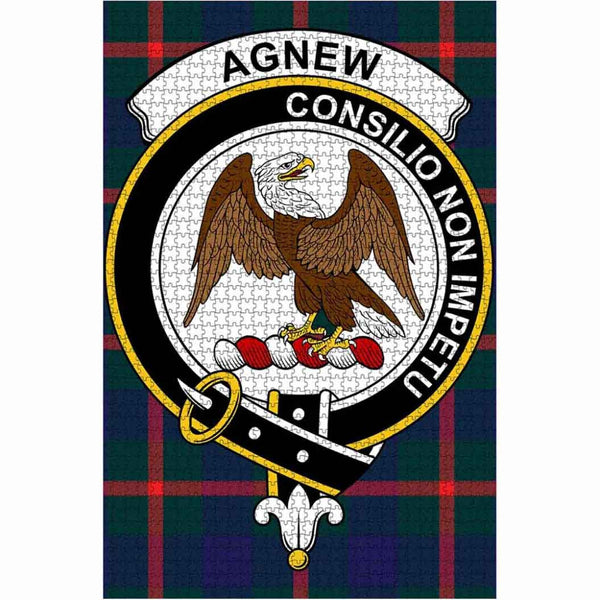 Scottish Agnew Clan Crest Tartan Jigsaw Puzzle 1