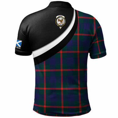 Scottish Agnew Clan Crest Tartan Polo Shirt - Scotland Forever Style Back Side Tartan Plaid