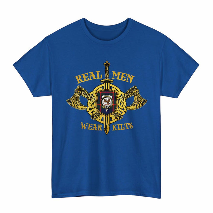 Scottish Agnew Clan Crest Tartan T-Shirt Real Men Wear Kilts Tartan Plaid Royal Color