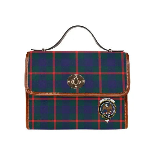 Scottish Agnew Clan Crest Tartan Waterproof Canvas Bag Tartan Plaid 1