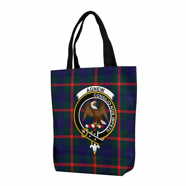 Scottish Agnew Clan Crest Tartan Canvas Bag With Shoulder Strap Tartan Plaid 1