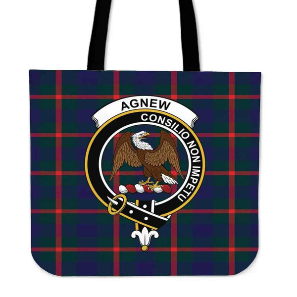 Scottish Agnew Modern Clan Crest Tartan Tote Bag Tartan Plaid