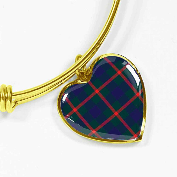 Scottish Agnew Modern Clan Tartan Bangle Heart Tartan Plaid 2