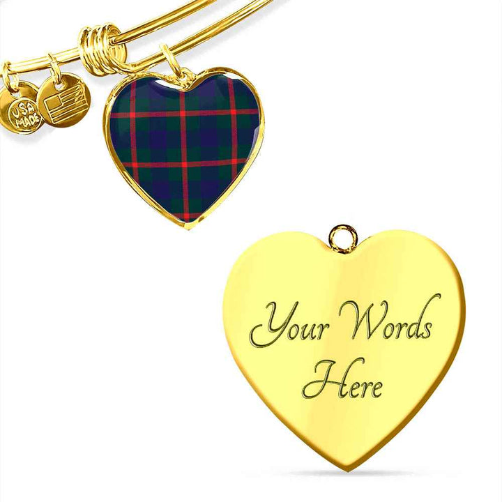Scottish Agnew Modern Clan Tartan Bangle Heart Tartan Plaid 4