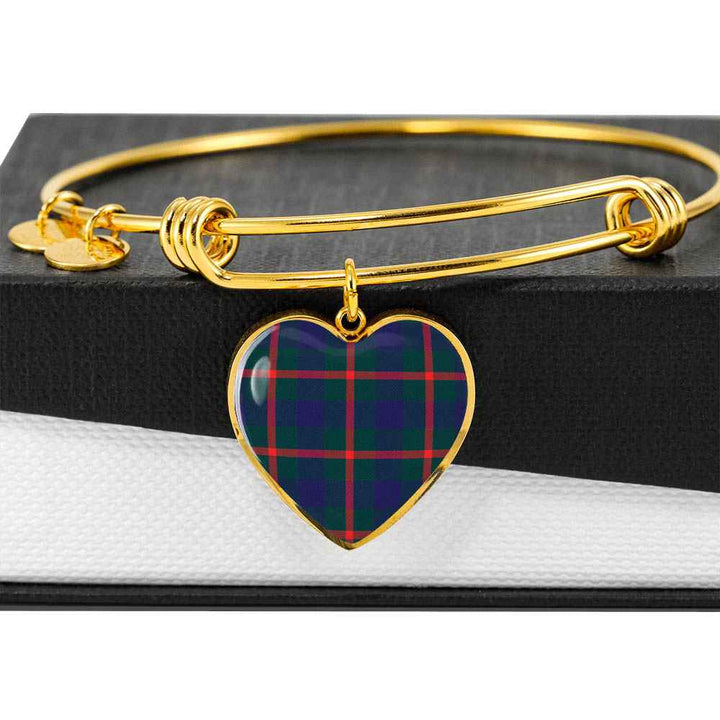 Scottish Agnew Modern Clan Tartan Bangle Heart Tartan Plaid 6