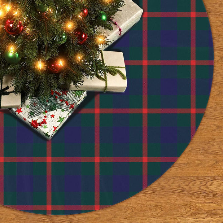 Scottish Agnew Modern Clan Tartan Christmas Tree Skirt No Tassels 2 Tartan Plaid