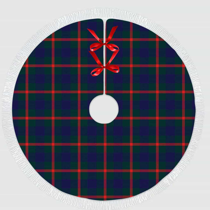 Scottish Agnew Modern Clan Tartan Christmas Tree Skirt Tassels 1 Tartan Plaid